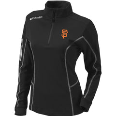 San Francisco Giants Columbia Women's Omni-Wick Shotgun Quarter-Zip Pullover Top - Black - Columbia on Sale