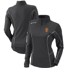 San Francisco Giants Columbia Women's Omni-Wick Shotgun Quarter-Zip Pullover Top - Charcoal - Columbia Online
