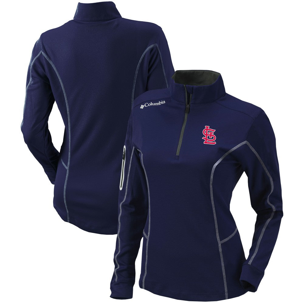 St. Louis Cardinals Columbia Women's Omni-Wick Shotgun Quarter-Zip Pullover Top - Navy - Columbia Sale