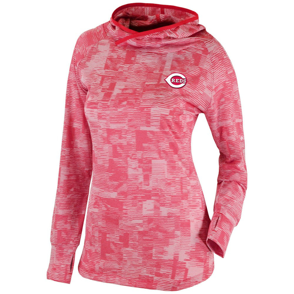 Cincinnati Reds Columbia Women's Omni-Wick Sunday Ball Pullover Hoodie - Red - Columbia on Sale
