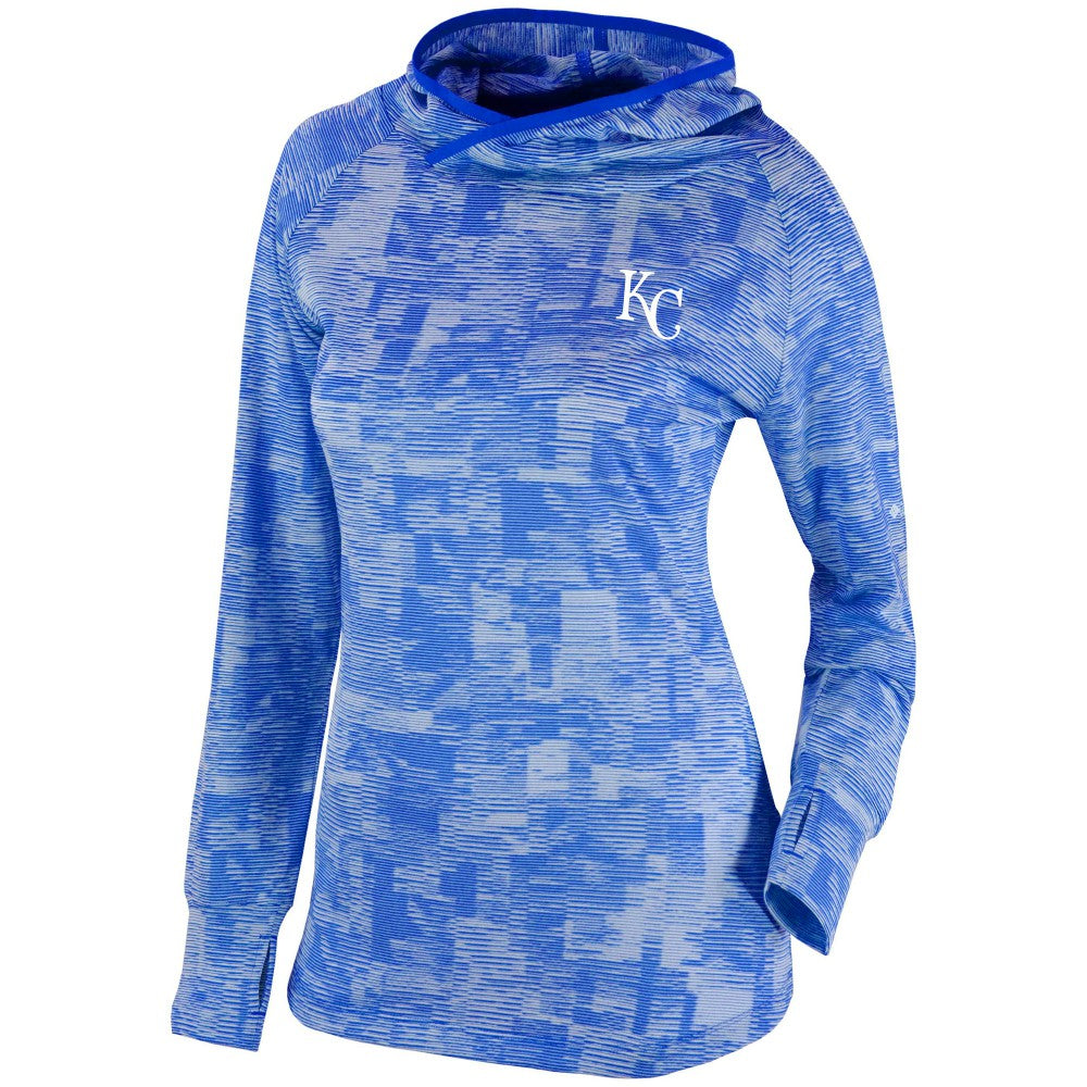 Kansas City Royals Columbia Women's Omni-Wick Sunday Ball Pullover Hoodie - Royal - Columbia Discount