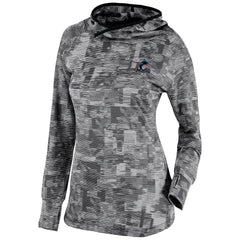 Miami Marlins Columbia Women's Omni-Wick Sunday Ball Pullover Hoodie - Black - Columbia Lifestyle