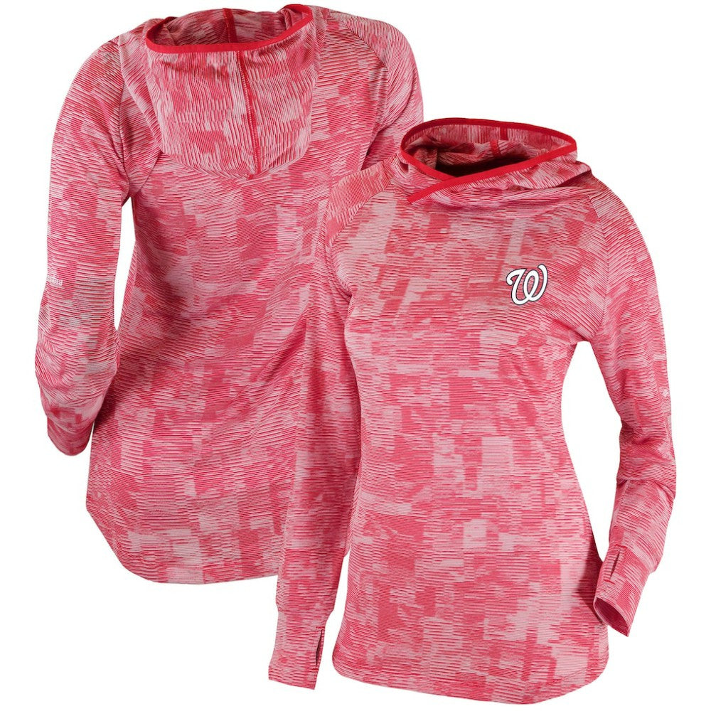 Washington Nationals Columbia Women's Omni-Wick Sunday Ball Pullover Hoodie - Red - Columbia Sale