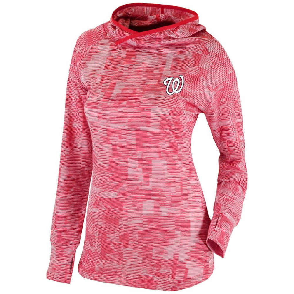 Washington Nationals Columbia Women's Omni-Wick Sunday Ball Pullover Hoodie - Red - Columbia Sale