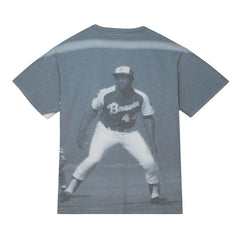 Hank Aaron Atlanta Braves Mitchell & Ness Cooperstown Collection Highlight Sublimated Player Graphic T-Shirt - Mitchell & Ness Lifestyle