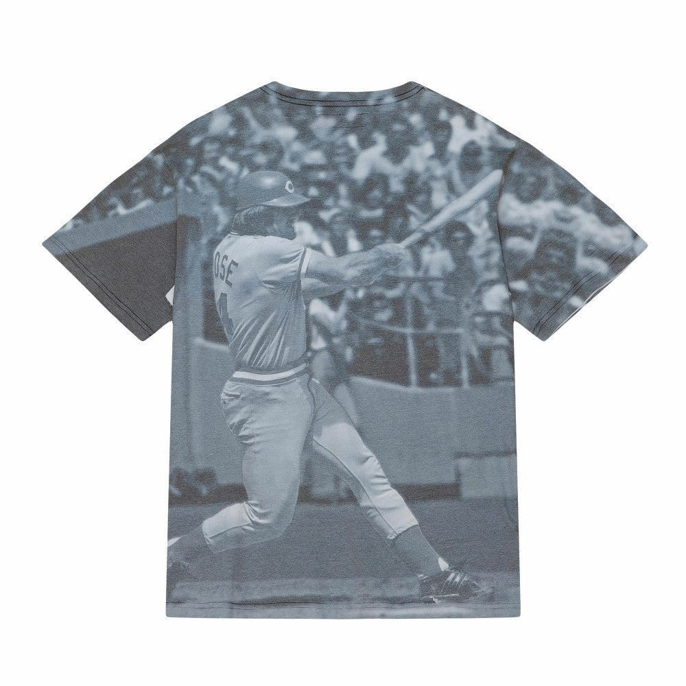 Pete Rose Cincinnati Reds Mitchell & Ness Cooperstown Collection Highlight Sublimated Player Graphic T-Shirt - Mitchell & Ness on Sale