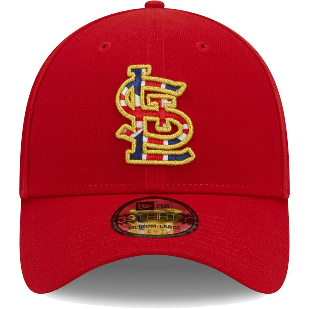 St. Louis Cardinals New Era 2023 MLB World Tour: London Series Flag Fill 39THIRTY Flex Hat - Red - New Era on Sale
