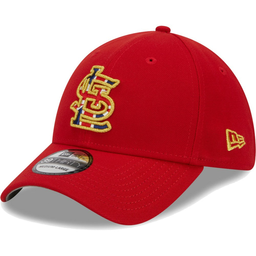 St. Louis Cardinals New Era 2023 MLB World Tour: London Series Flag Fill 39THIRTY Flex Hat - Red - New Era on Sale