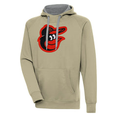 Baltimore Orioles Antigua Victory Pullover Hoodie - Khaki - MLB Lifestyle