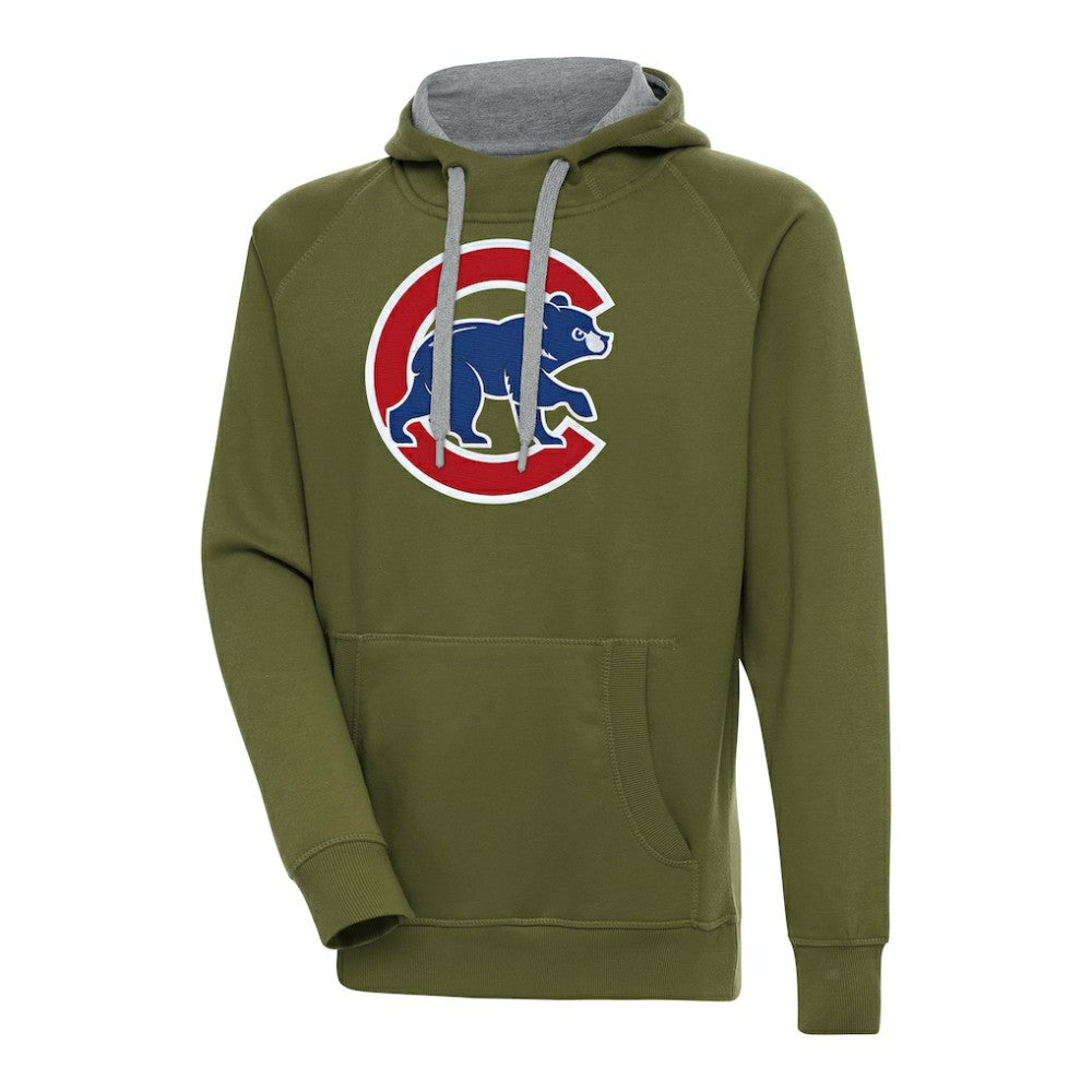 Chicago Cubs Antigua Victory Pullover Hoodie - Olive - MLB Online