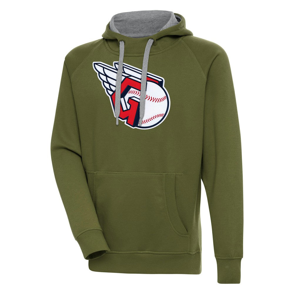 Cleveland Guardians Antigua Victory Pullover Hoodie - Olive - MLB Online