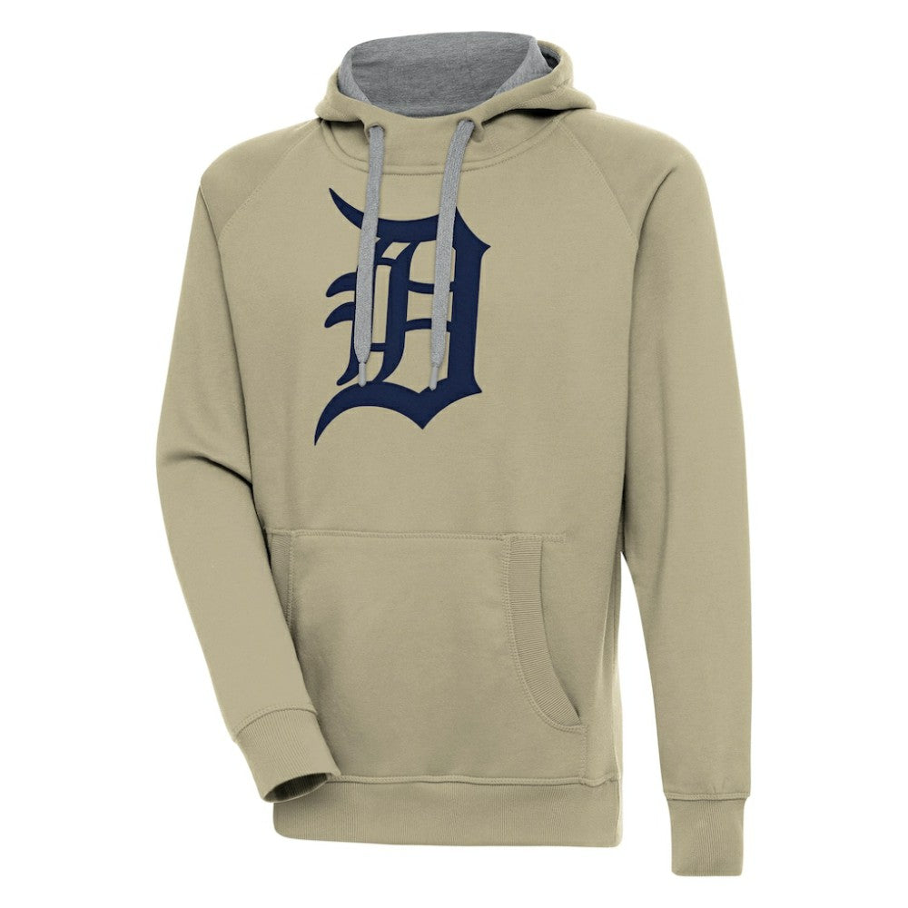 Detroit Tigers Antigua Victory Pullover Hoodie - Khaki - MLB Lifestyle