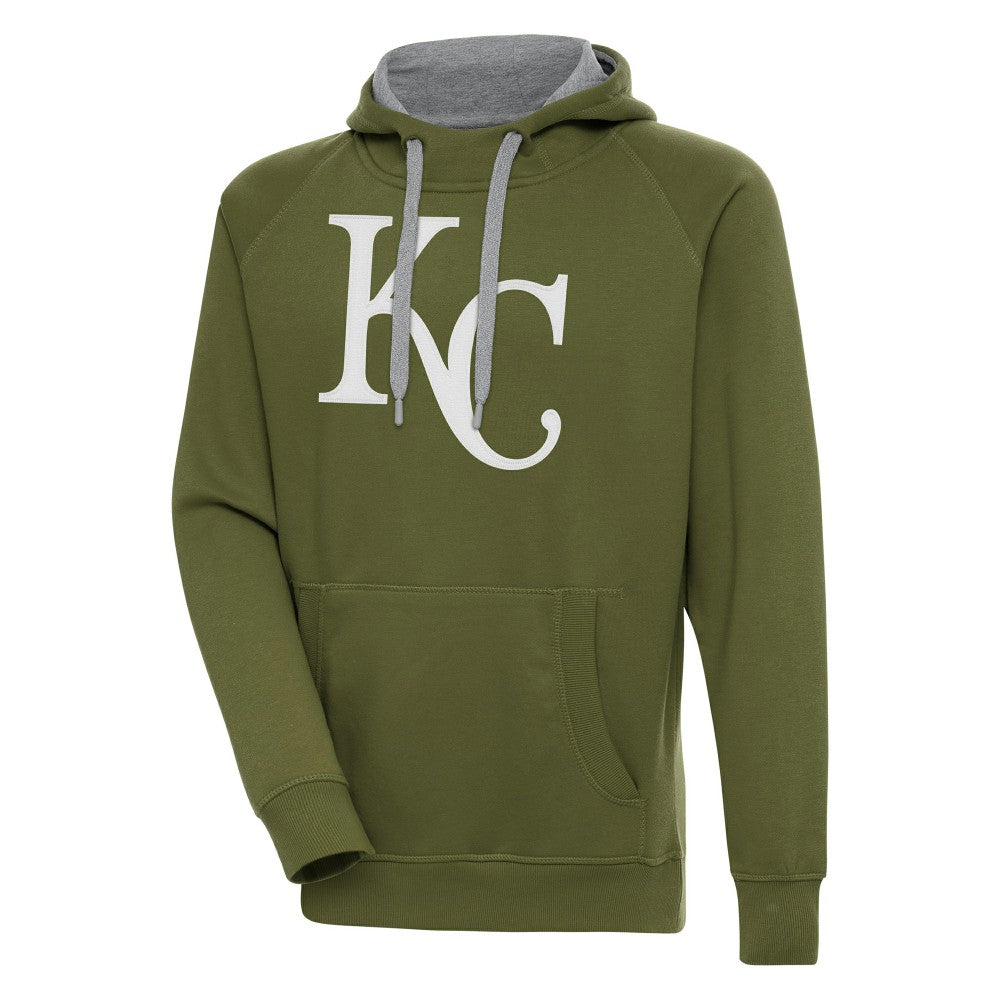 Kansas City Royals Antigua Victory Pullover Hoodie - Olive - MLB on Sale