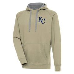 Kansas City Royals Antigua Victory Pullover Hoodie - Khaki - MLB Lifestyle