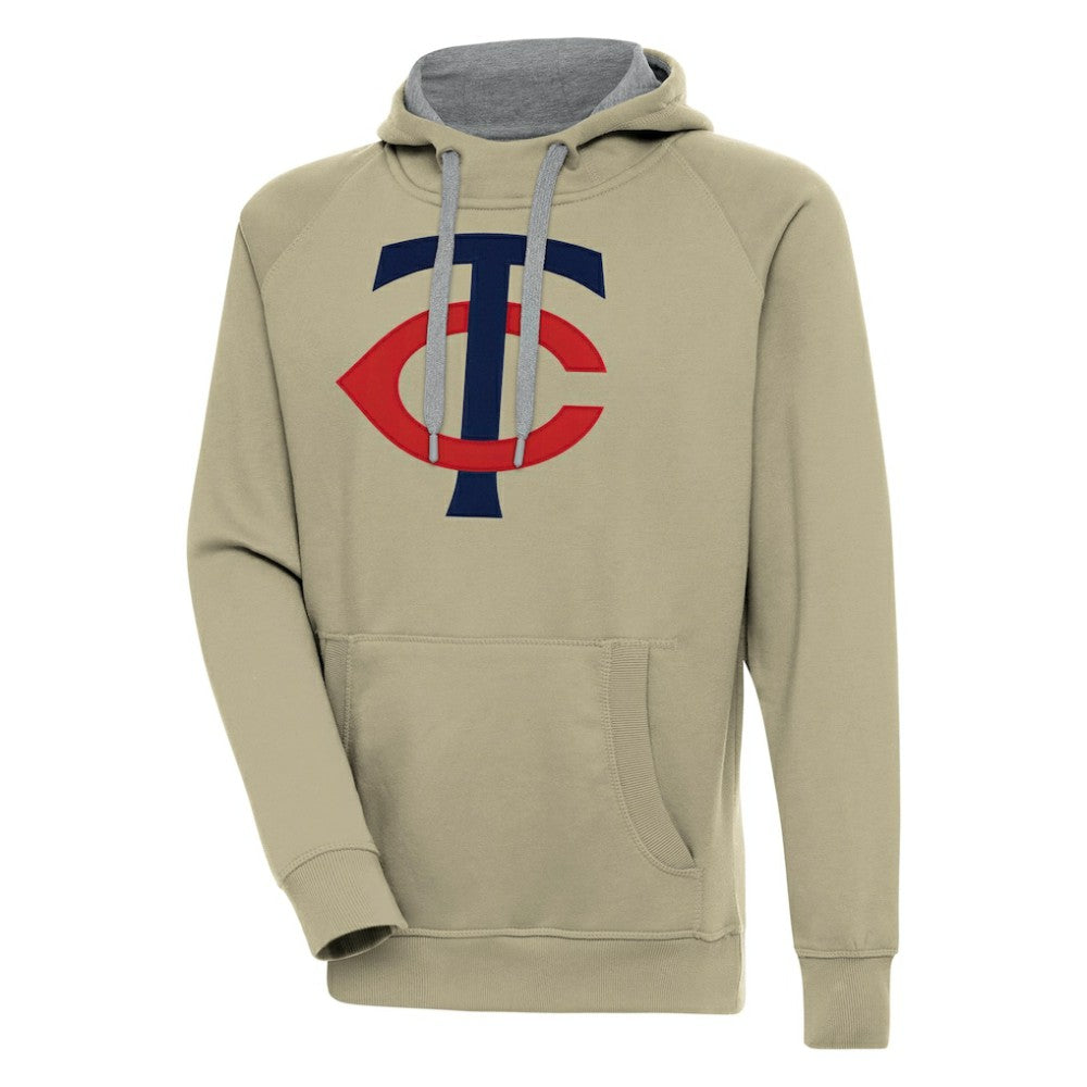 Minnesota Twins Antigua Victory Pullover Hoodie - Khaki - MLB Discount