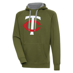 Minnesota Twins Antigua Victory Pullover Hoodie - Olive - MLB Online