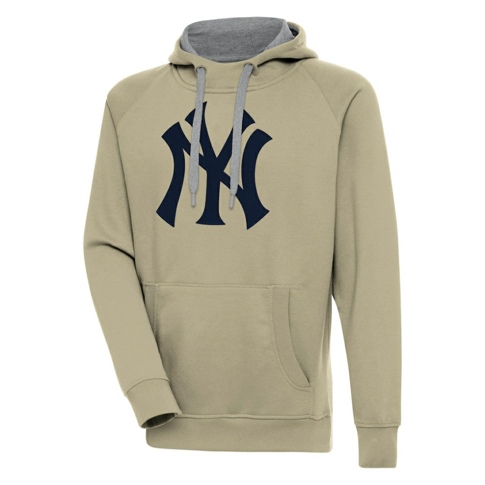 New York Yankees Antigua Victory Pullover Hoodie - Khaki - MLB Lifestyle