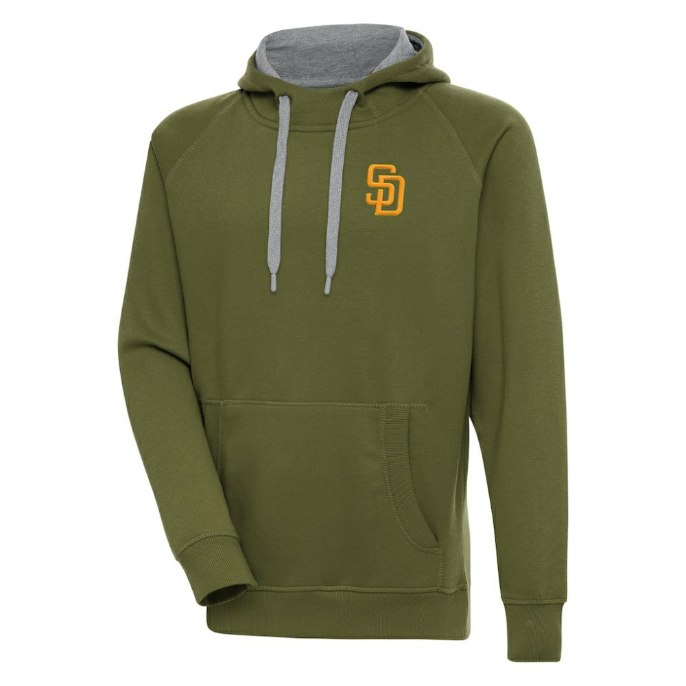 San Diego Padres Antigua Victory Pullover Hoodie - Olive - MLB on Sale