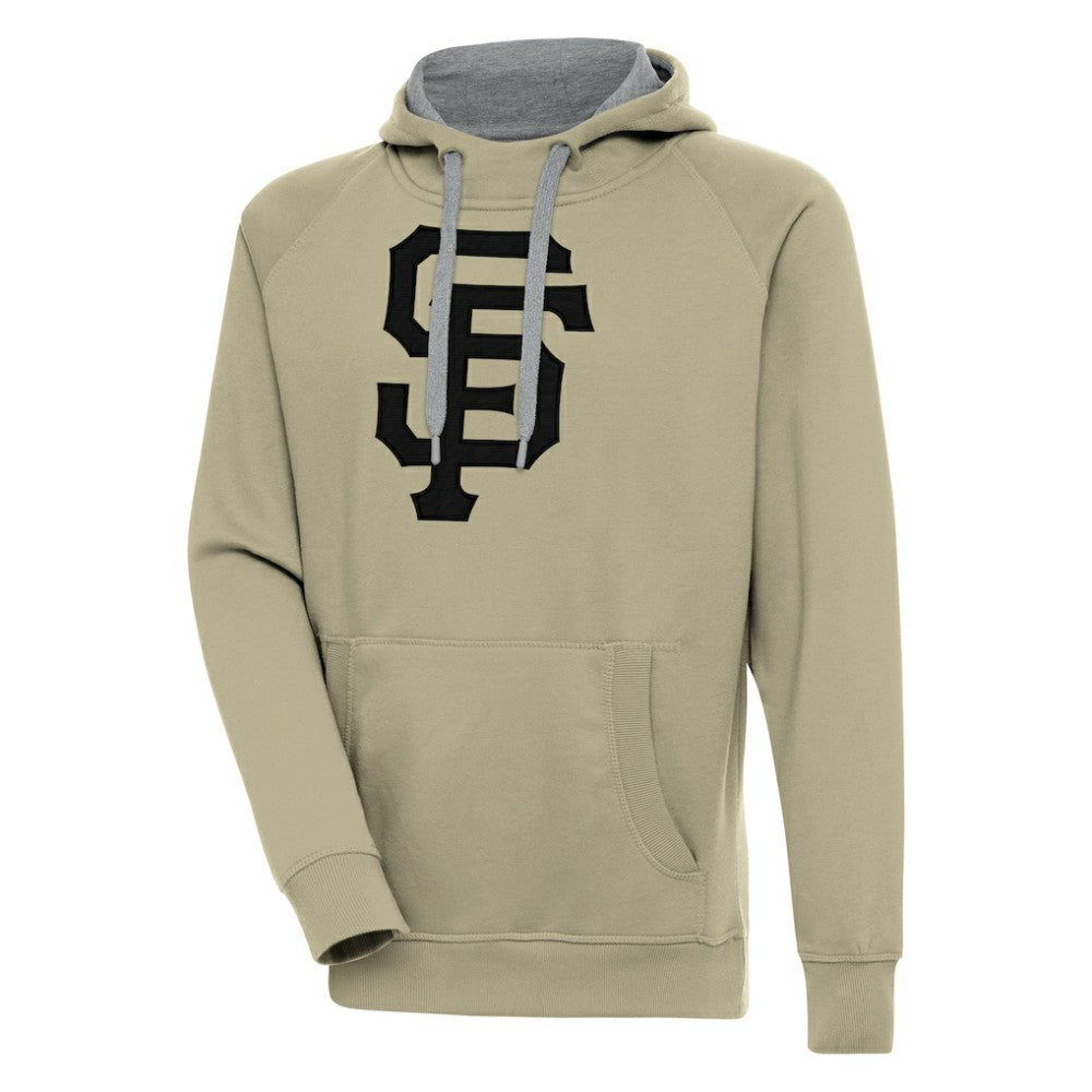 San Francisco Giants Antigua Victory Pullover Hoodie - Khaki - MLB Lifestyle