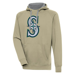 Seattle Mariners Antigua Victory Pullover Hoodie - Khaki - MLB on Sale