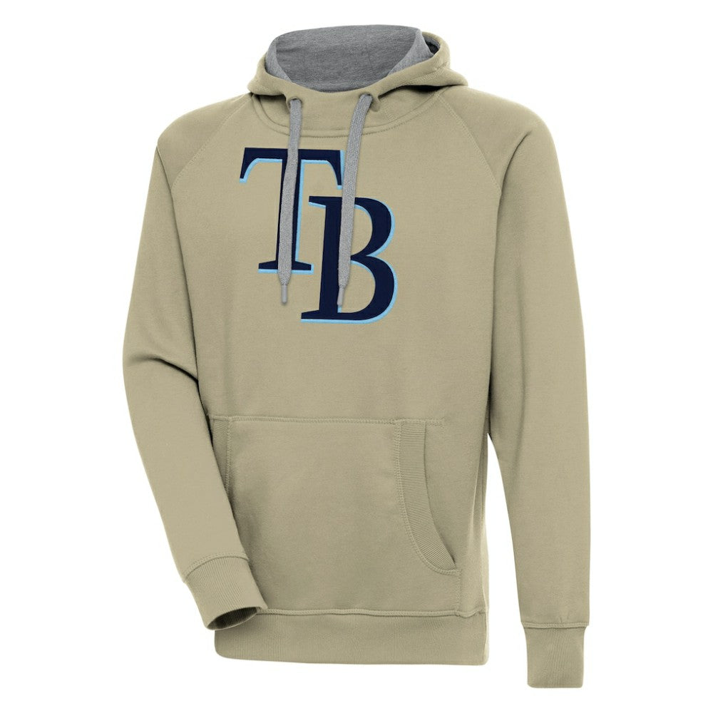 Tampa Bay Rays Antigua Victory Pullover Hoodie - Khaki - MLB Discount