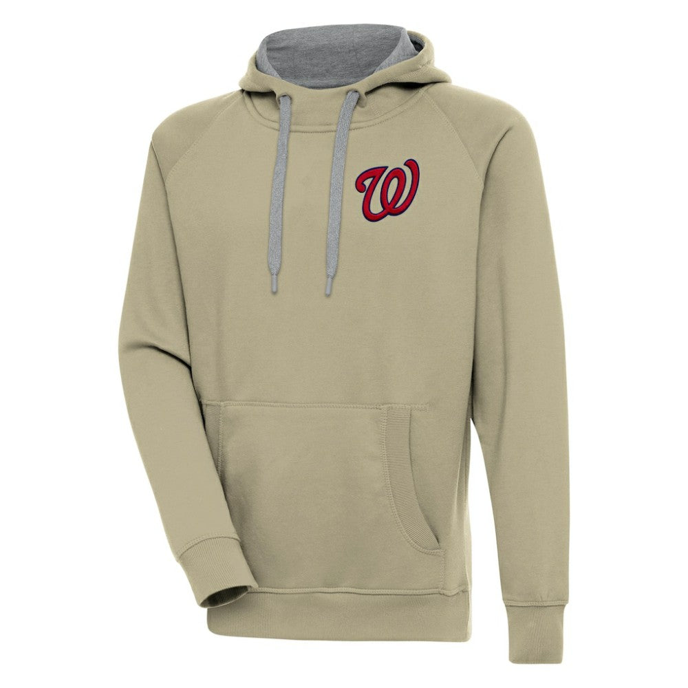 Washington Nationals Antigua Victory Pullover Hoodie - Khaki - MLB on Sale