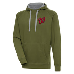 Washington Nationals Antigua Victory Pullover Hoodie - Olive - MLB Online