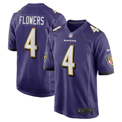 Nike Zay Flowers Baltimore Ravens Game Jersey Purple