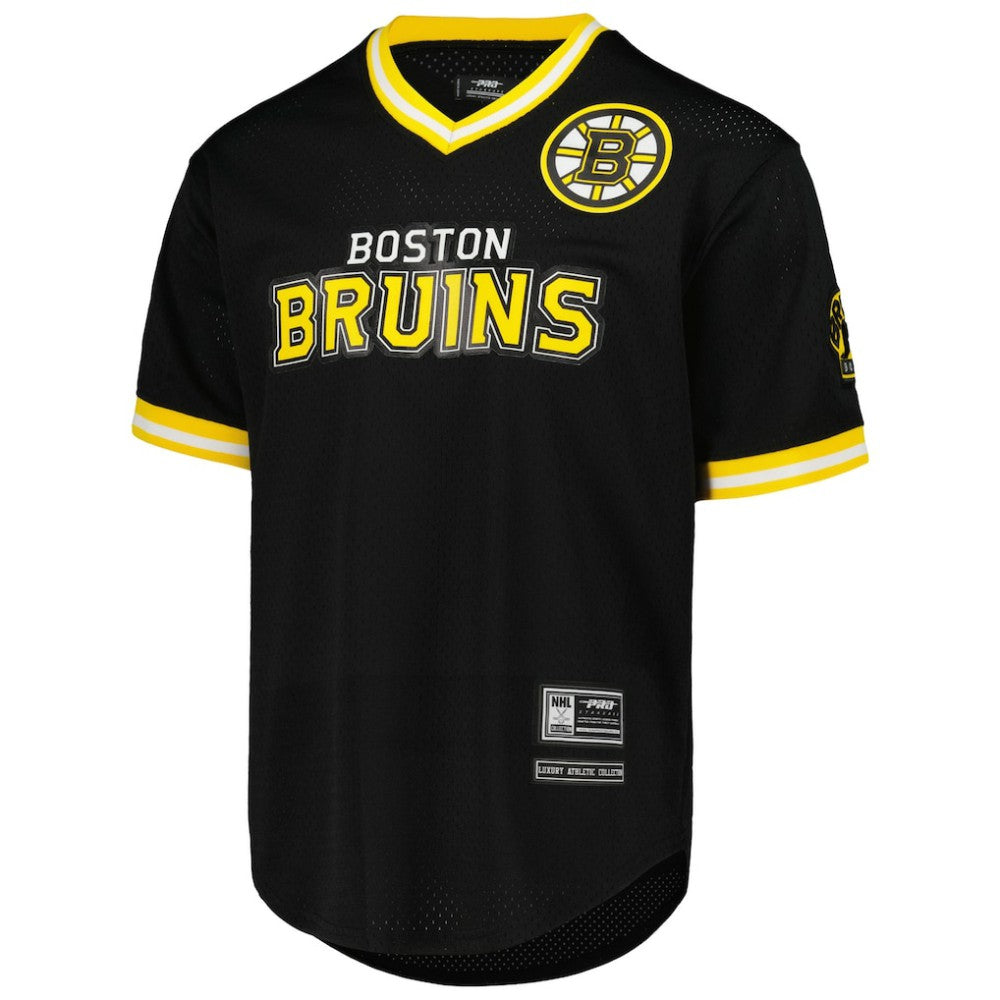 Boston Bruins Pro Standard Classic Mesh V-Neck T-Shirt - Black - NHL 200041437