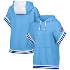 St. Louis Cardinals Lusso Women's Mabel Tri-Blend Short Sleeve Pullover Hoodie - Light Blue - MLB Discount