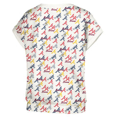 Atlanta Braves Lusso Women's Madge Dolman Tri-Blend T-Shirt - White - MLB Online