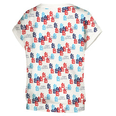 St. Louis Cardinals Lusso Women's Madge Dolman Tri-Blend T-Shirt - White - MLB Lifestyle