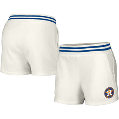 Houston Astros Lusso Women's Maeg Tri-Blend Pocket Shorts - White - MLB on Sale