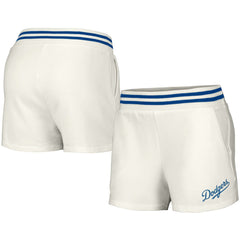 Los Angeles Dodgers Lusso Women's Maeg Tri-Blend Pocket Shorts - White - MLB Online