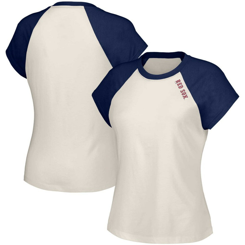 Boston Red Sox Lusso Women's Nikki Raglan T-Shirt - White - MLB Online
