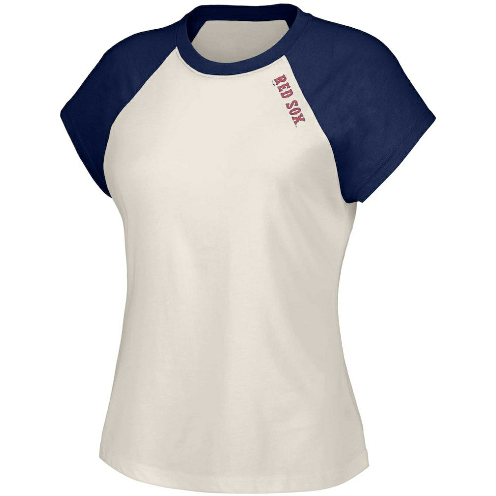 Boston Red Sox Lusso Women's Nikki Raglan T-Shirt - White - MLB Online