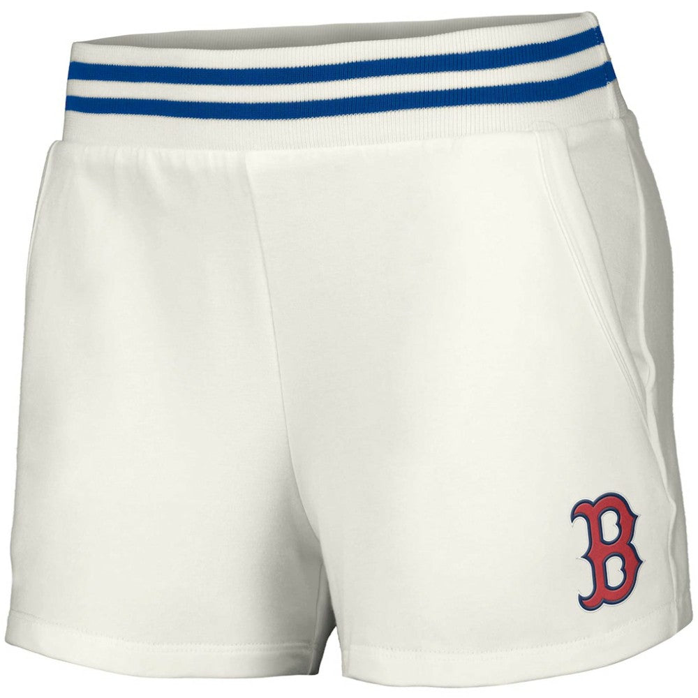 Boston Red Sox Lusso Women's Maeg Tri-Blend Pocket Shorts - White - MLB on Sale