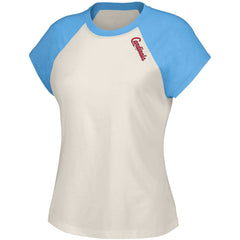 St. Louis Cardinals Lusso Women's Nikki Raglan T-Shirt - White - MLB on Sale