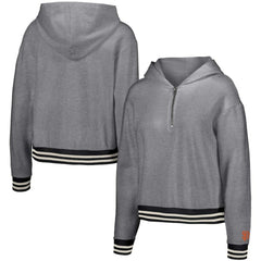 San Francisco Giants Lusso Women's Magnolia Tri-Blend Quarter-Zip Hoodie - Gray - MLB Online