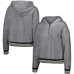 San Diego Padres Lusso Women's Magnolia Tri-Blend Quarter-Zip Hoodie - Gray - MLB Sale