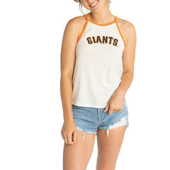 San Francisco Giants Lusso Women's Nadine Halter Tank Top - White - MLB Online
