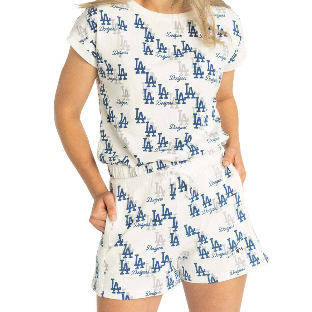 Los Angeles Dodgers Lusso Women's Marge Shorts - White - MLB on Sale