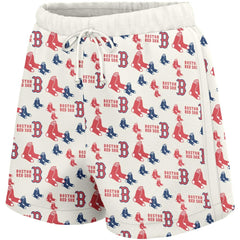 Boston Red Sox Lusso Women's Marge Shorts - White - MLB Sale