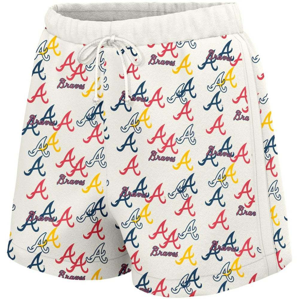 Atlanta Braves Lusso Women's Marge Shorts - White - MLB Online