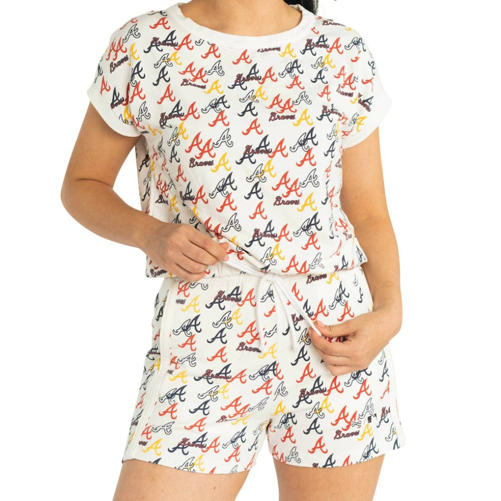 Atlanta Braves Lusso Women's Marge Shorts - White - MLB Online