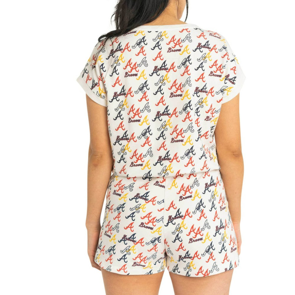 Atlanta Braves Lusso Women's Marge Shorts - White - MLB Online