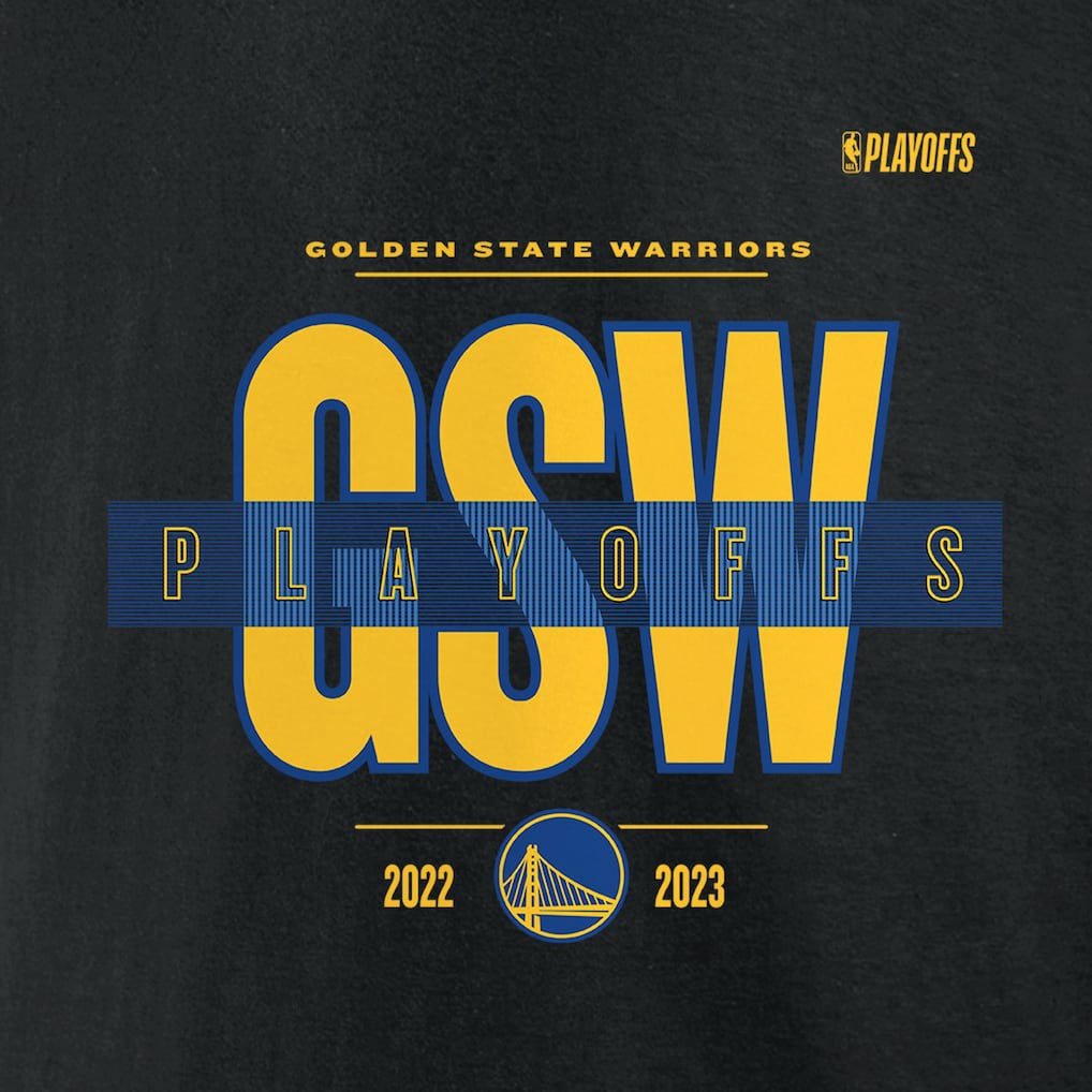 Golden State Warriors 2023 NBA Playoffs Jump Ball T-Shirt Black | Fanatics for sale