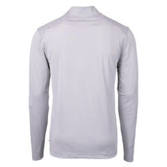 Cincinnati Reds Cutter & Buck Virtue Eco Pique Micro Stripe Recycled Quarter-Zip Pullover Top - Gray/White - MLB Online