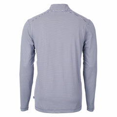 Cleveland Guardians Cutter & Buck Virtue Eco Pique Micro Stripe Recycled Quarter-Zip Pullover Top - Navy/White - MLB Discount