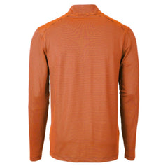 Detroit Tigers Cutter & Buck Virtue Eco Pique Micro Stripe Recycled Quarter-Zip Pullover Top - Orange/Navy - MLB Sale